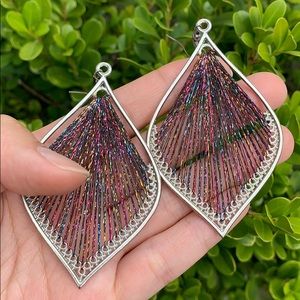 Leaf Shaped Colorful Earrings